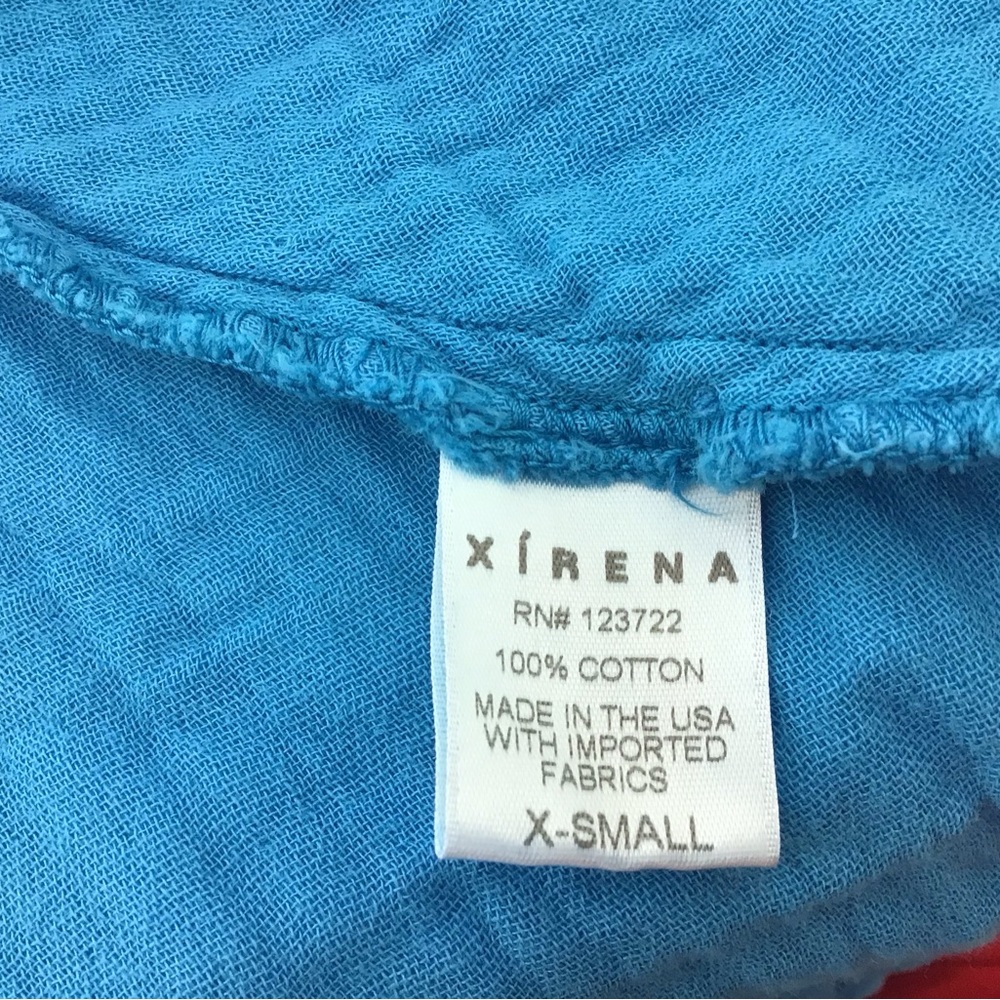 Xirena Lucinda Minidress Gauzy Cotton A Line Long Sleeve Azure Blue Size XS - Picture 9 of 9